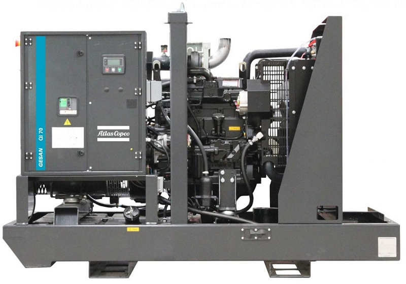 Нагрузочные испытания ДГУ Atlas copco QIS 70 на базе дизельного двигателя John Deere 4045TF120